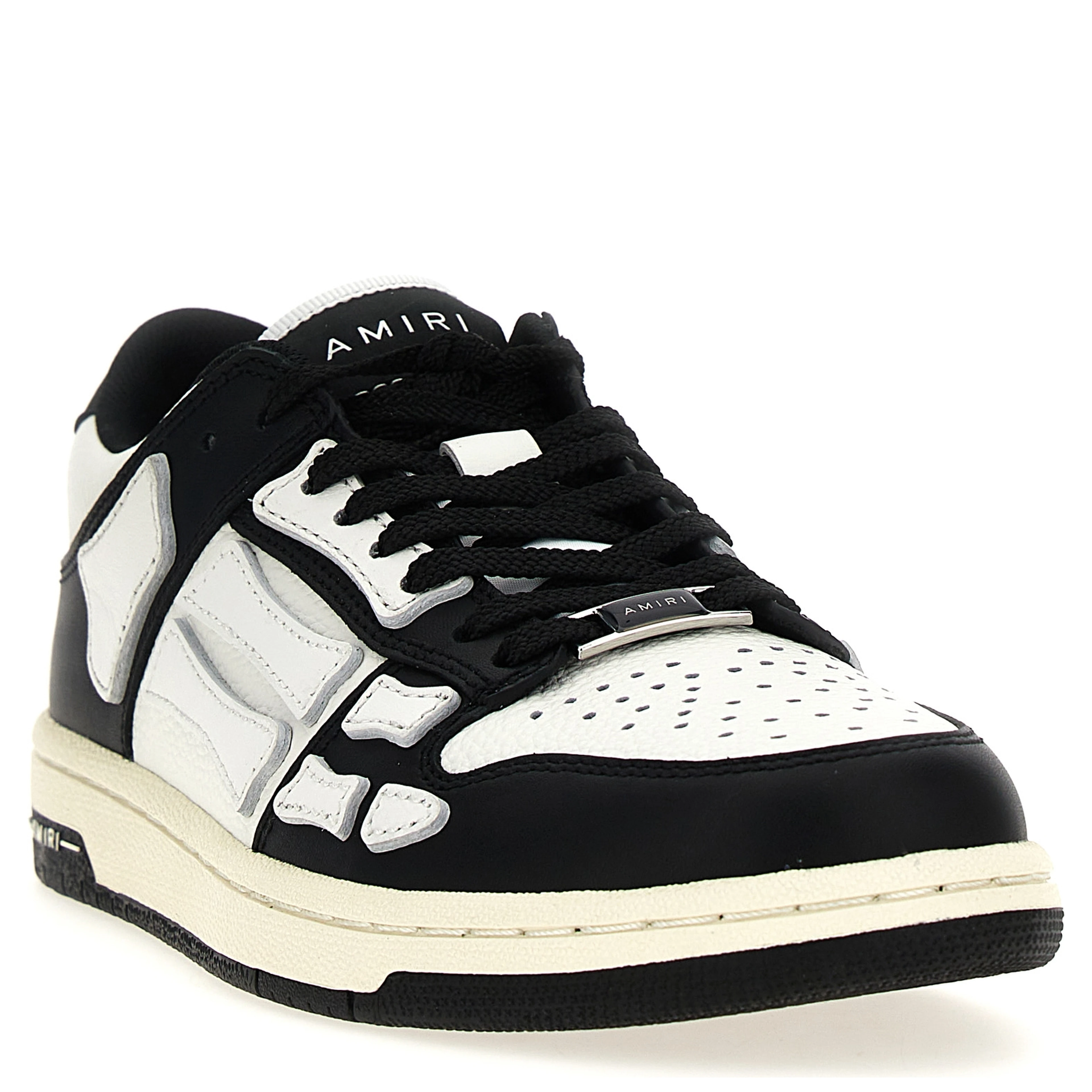 Bicolor Leather Low Top Sneakers