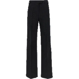 Black Cotton Casual Pants