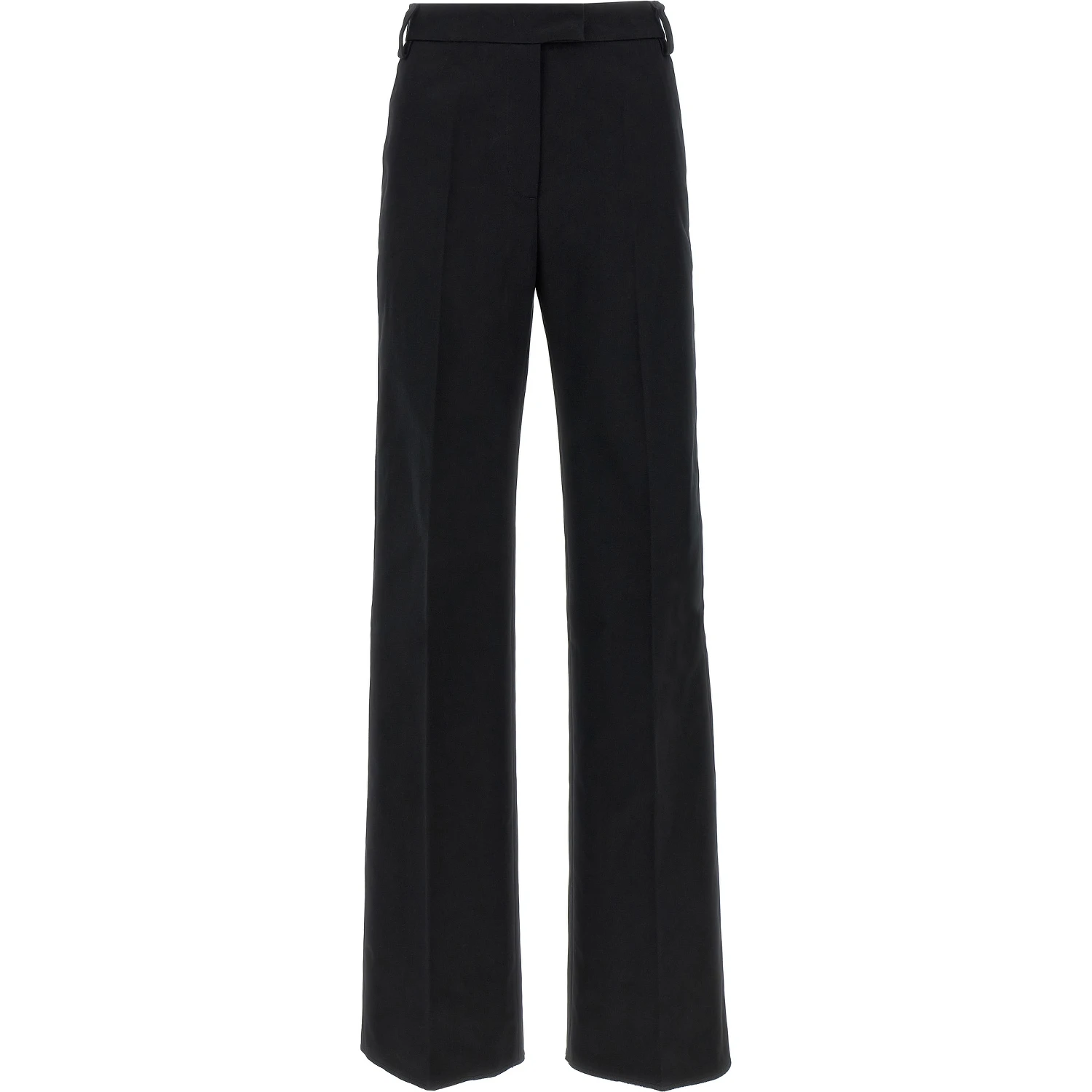 Black Cotton Casual Pants