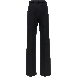Black Cotton Casual Pants