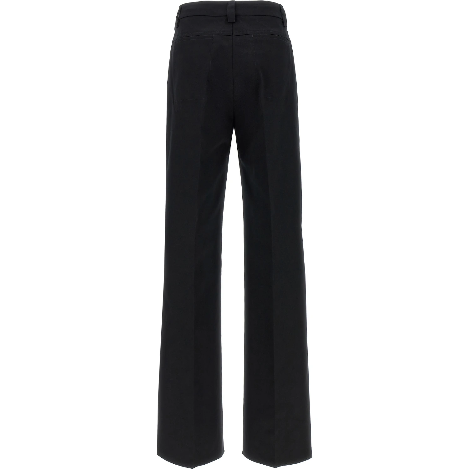Black Cotton Casual Pants