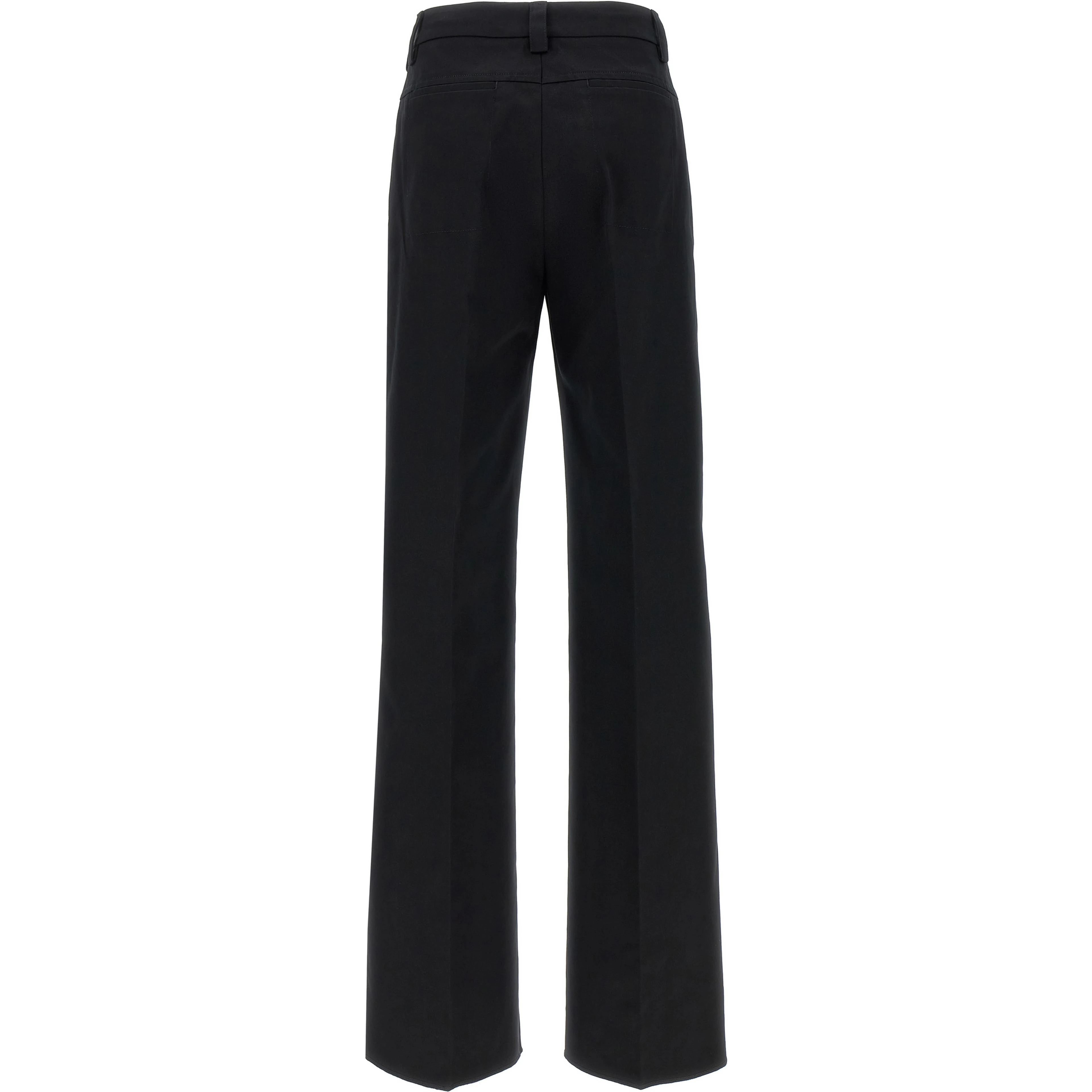 Black Cotton Casual Pants