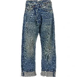 Blue Cotton Relaxed Fit Jeans
