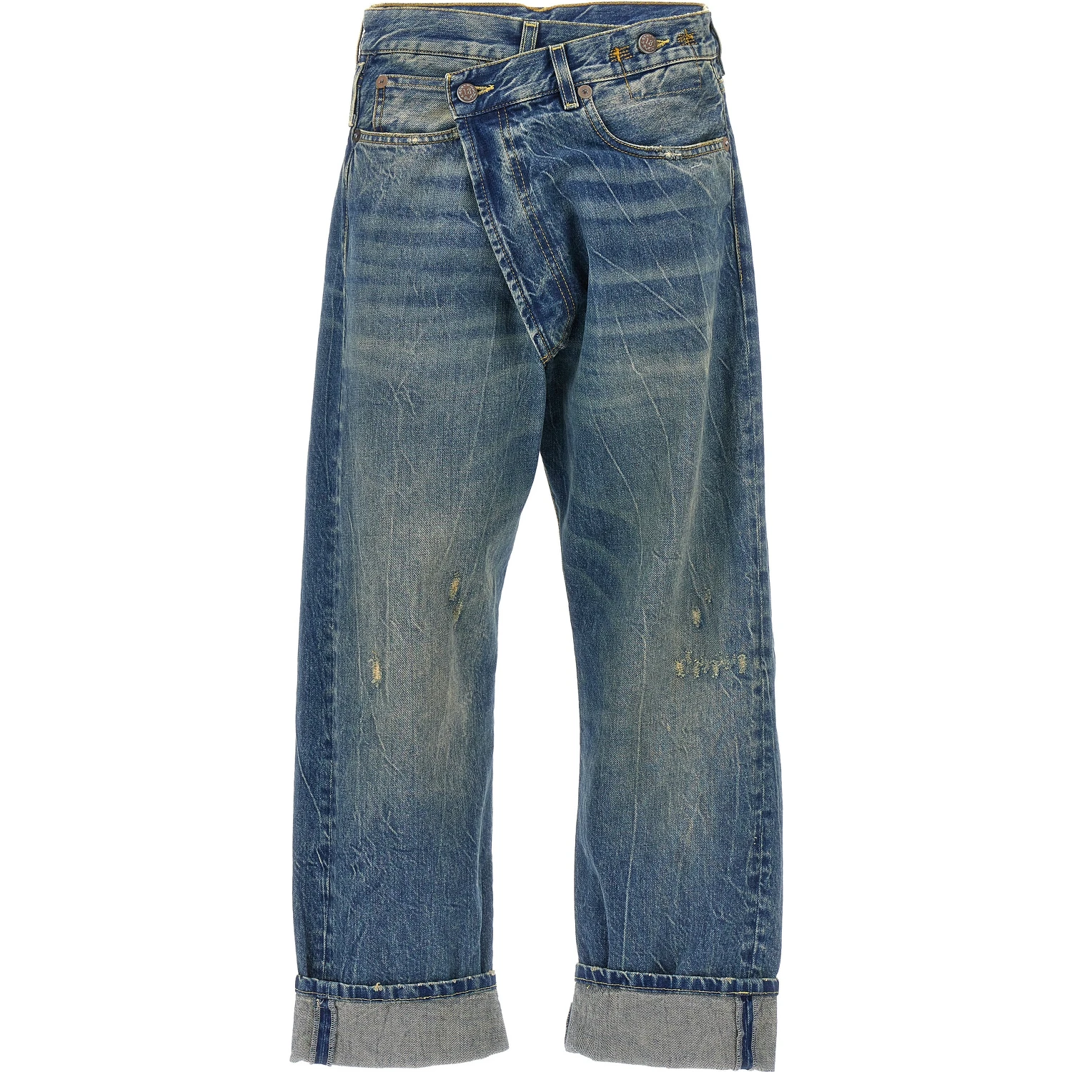 Blue Cotton Relaxed Fit Jeans