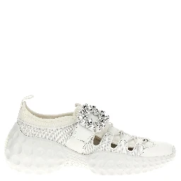 White Polyamide Athletic Sneakers