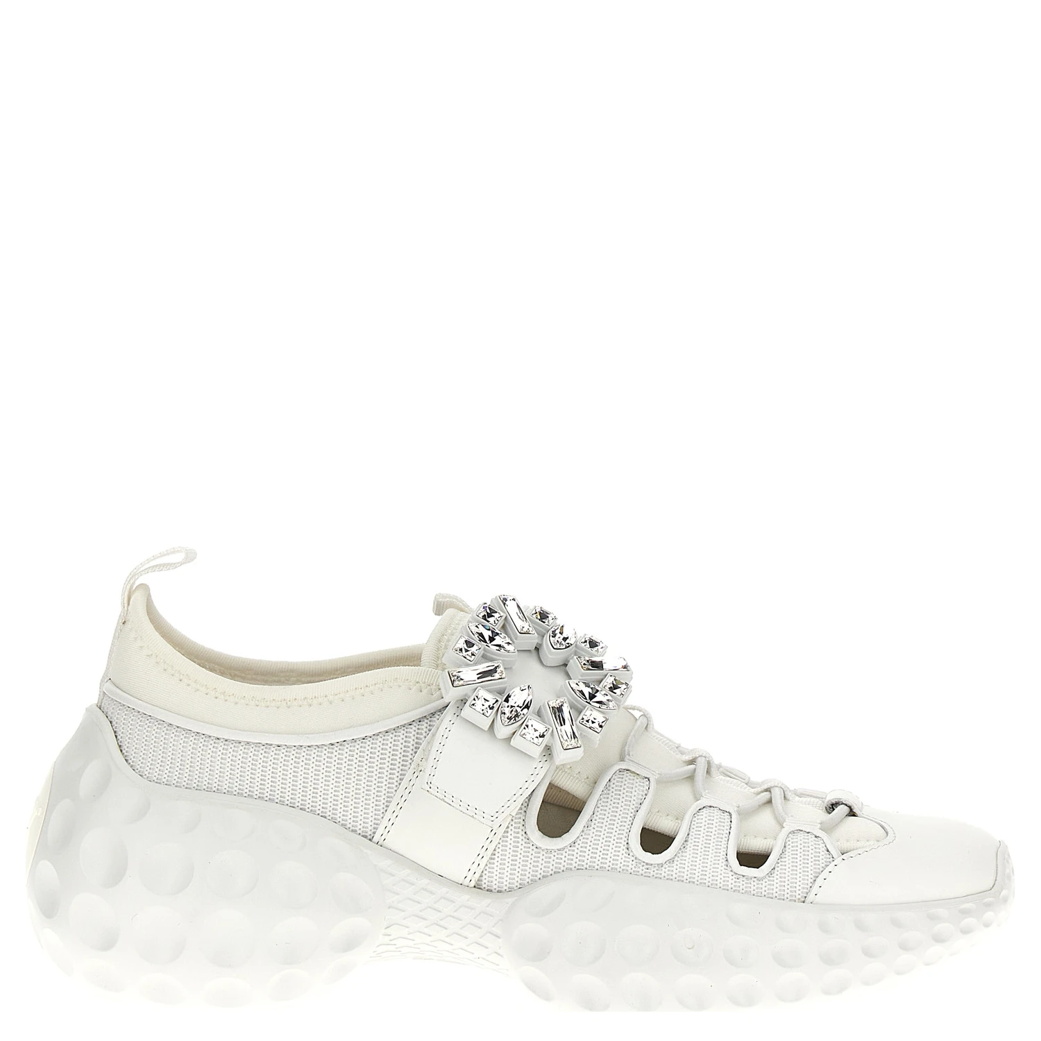 White Polyamide Athletic Sneakers