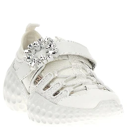 White Polyamide Athletic Sneakers