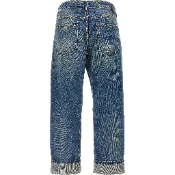 Blue Cotton Relaxed Fit Jeans