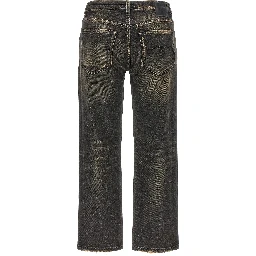 Black Cotton Boyfriend Jeans
