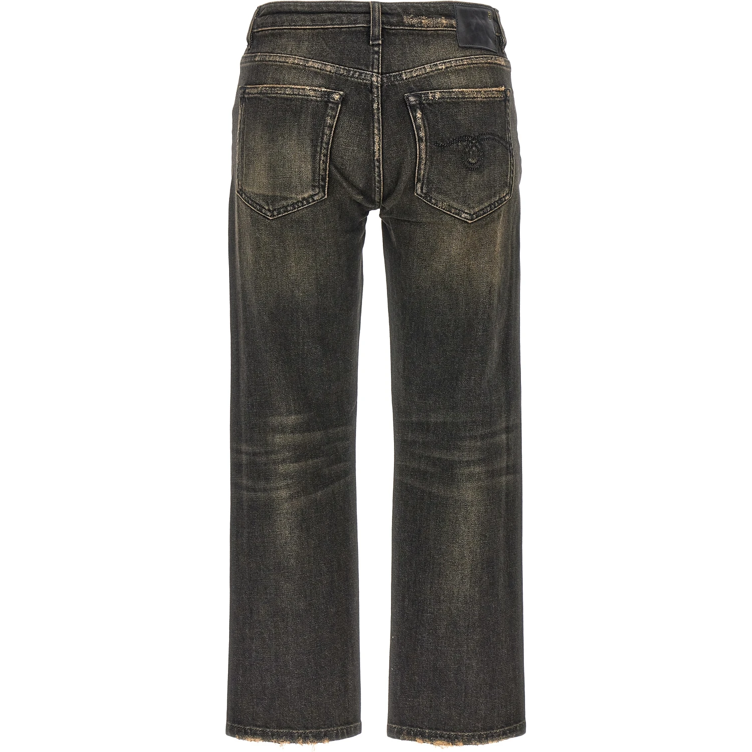 Black Cotton Boyfriend Jeans