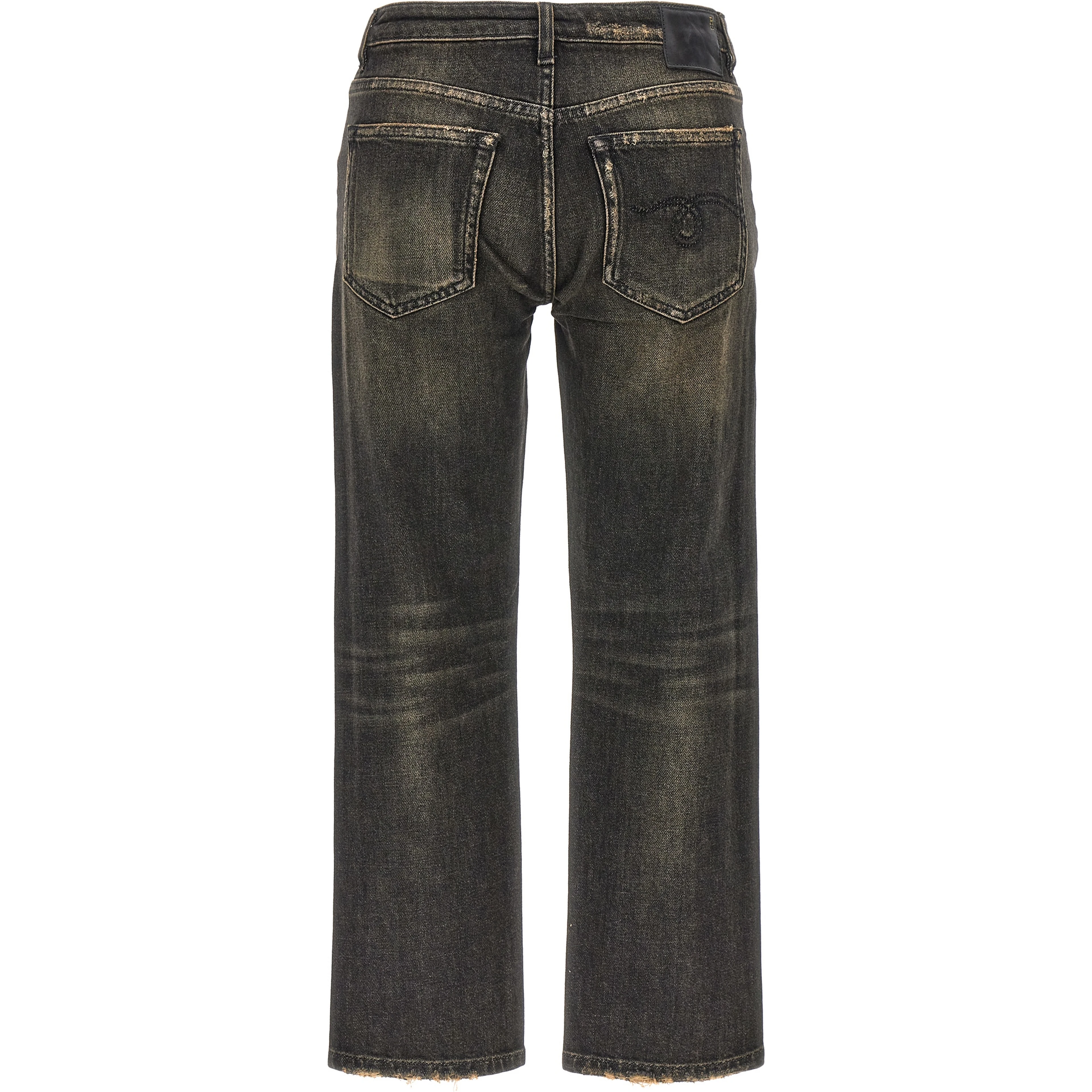 Black Cotton Boyfriend Jeans