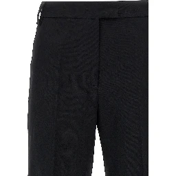 Black Cotton Casual Pants
