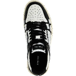 Bicolor Leather Low Top Sneakers