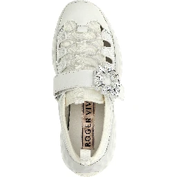 White Polyamide Athletic Sneakers