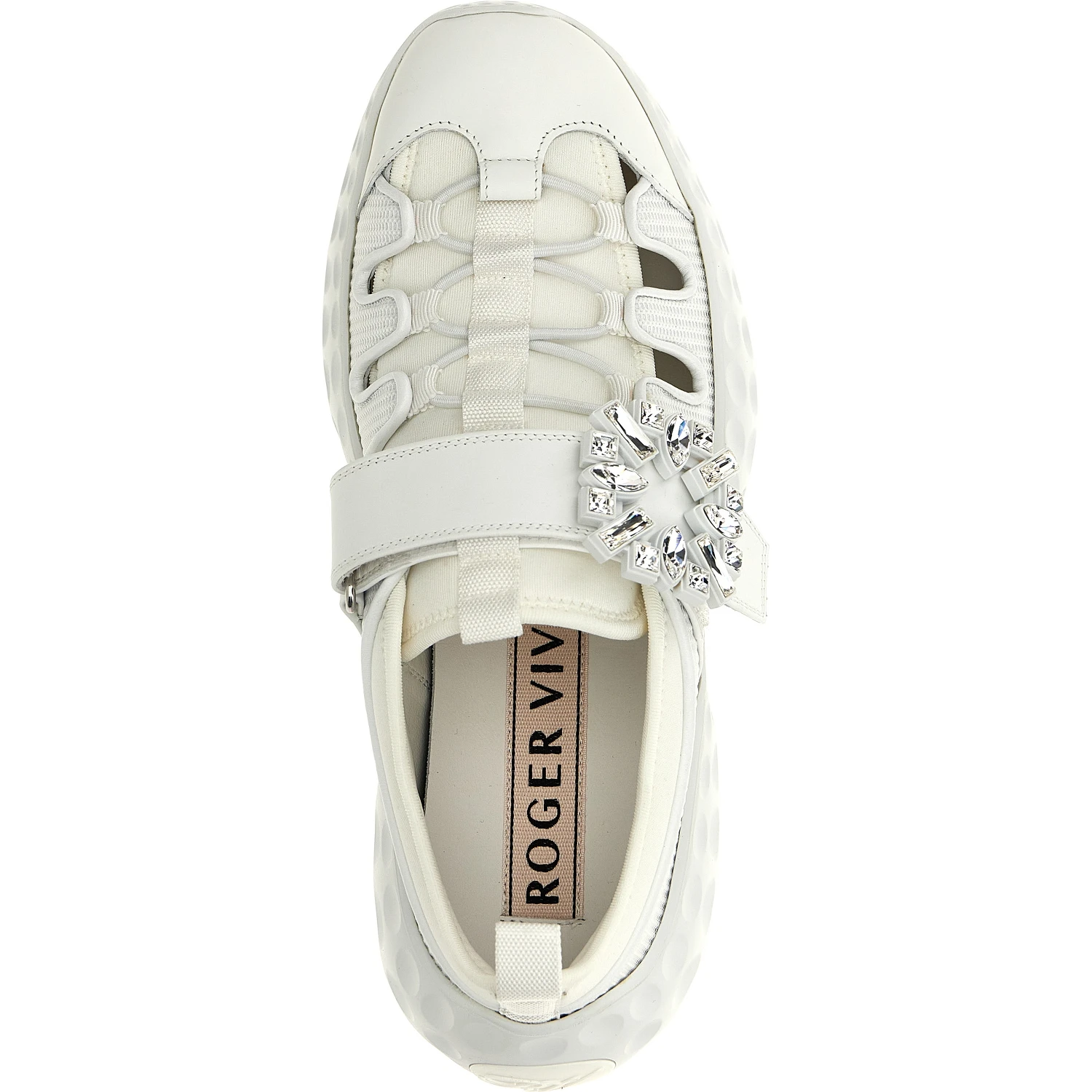 White Polyamide Athletic Sneakers