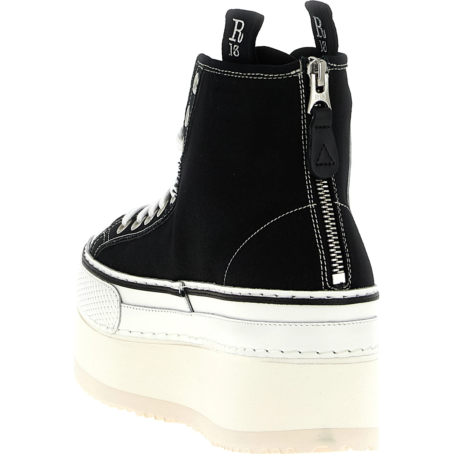Bicolor Cotton Platform Sneakers
