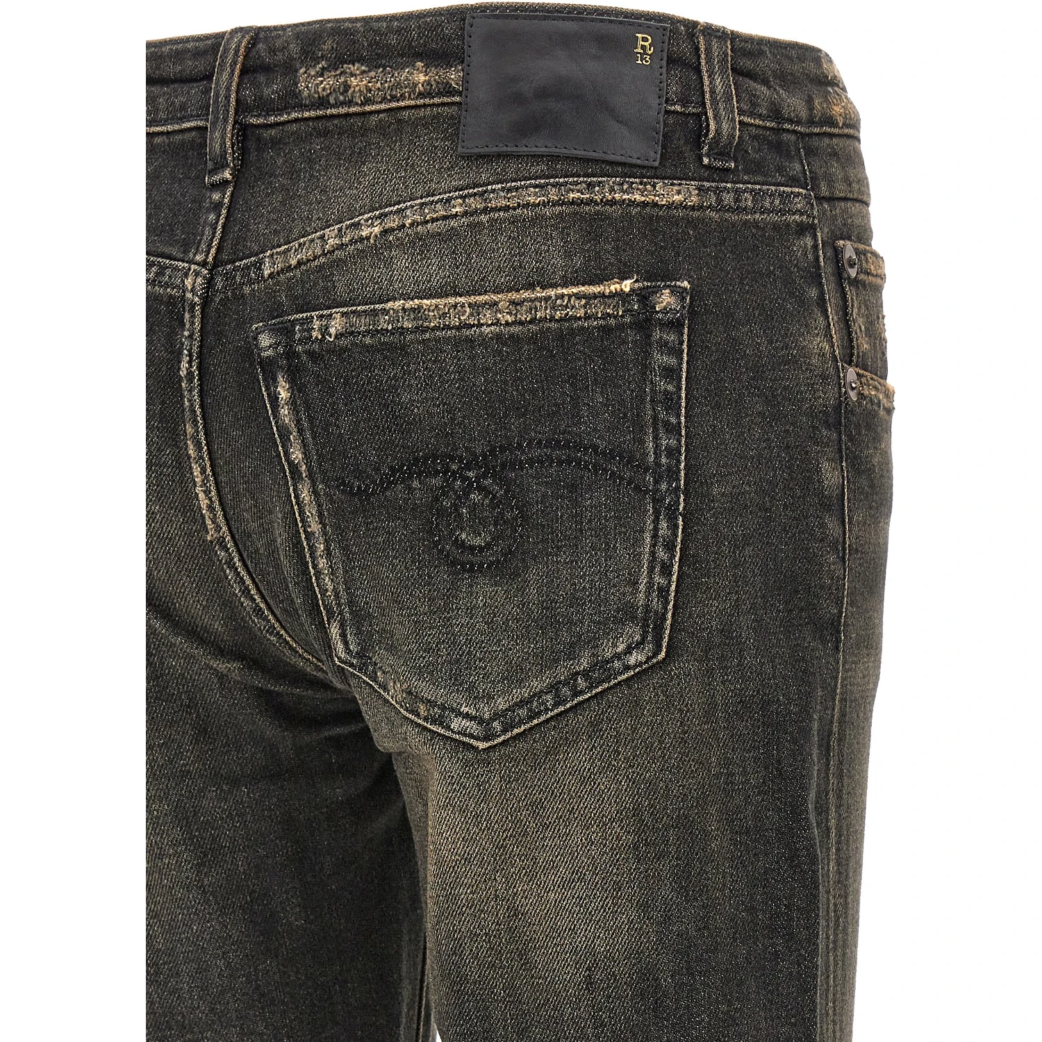 Black Cotton Boyfriend Jeans