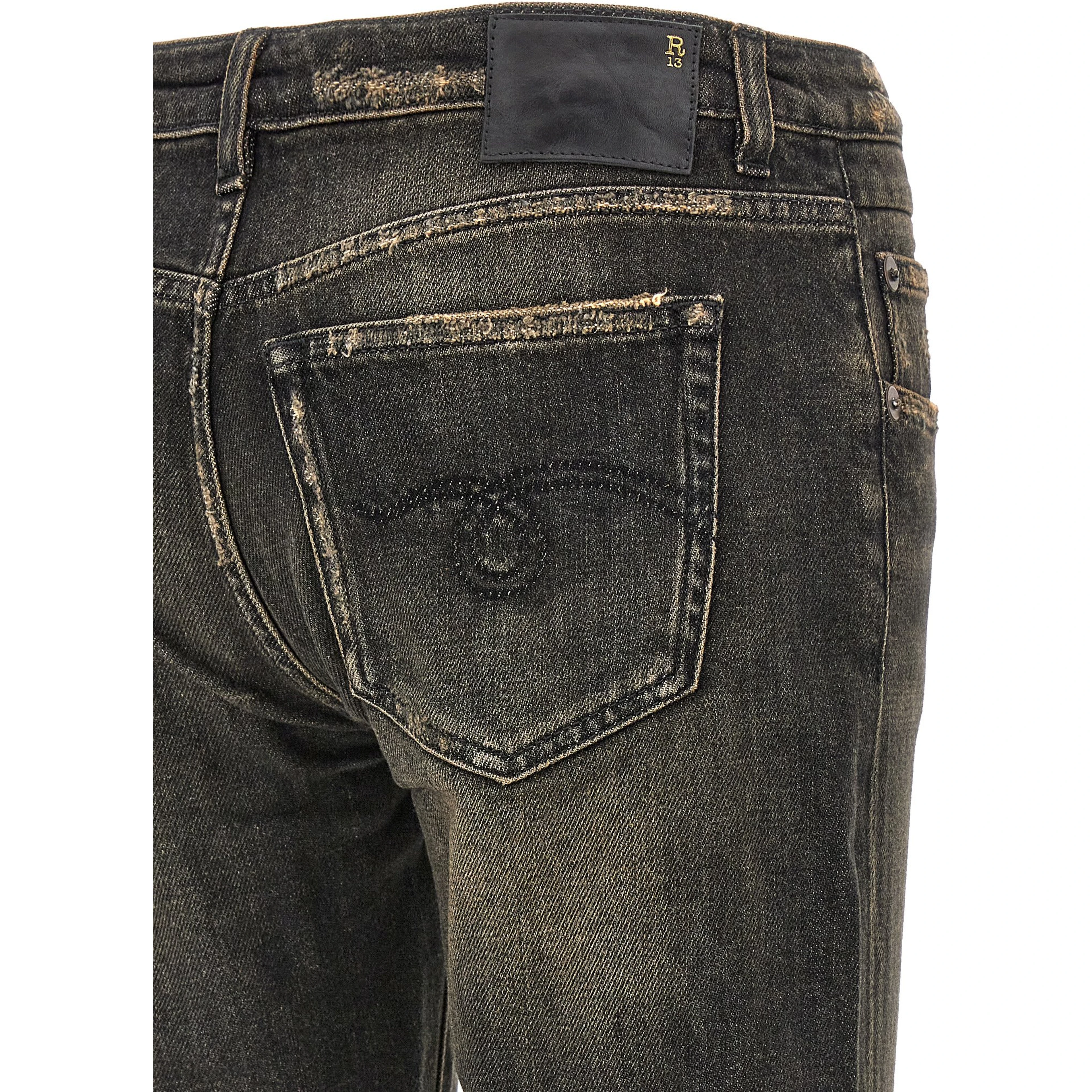 Black Cotton Boyfriend Jeans