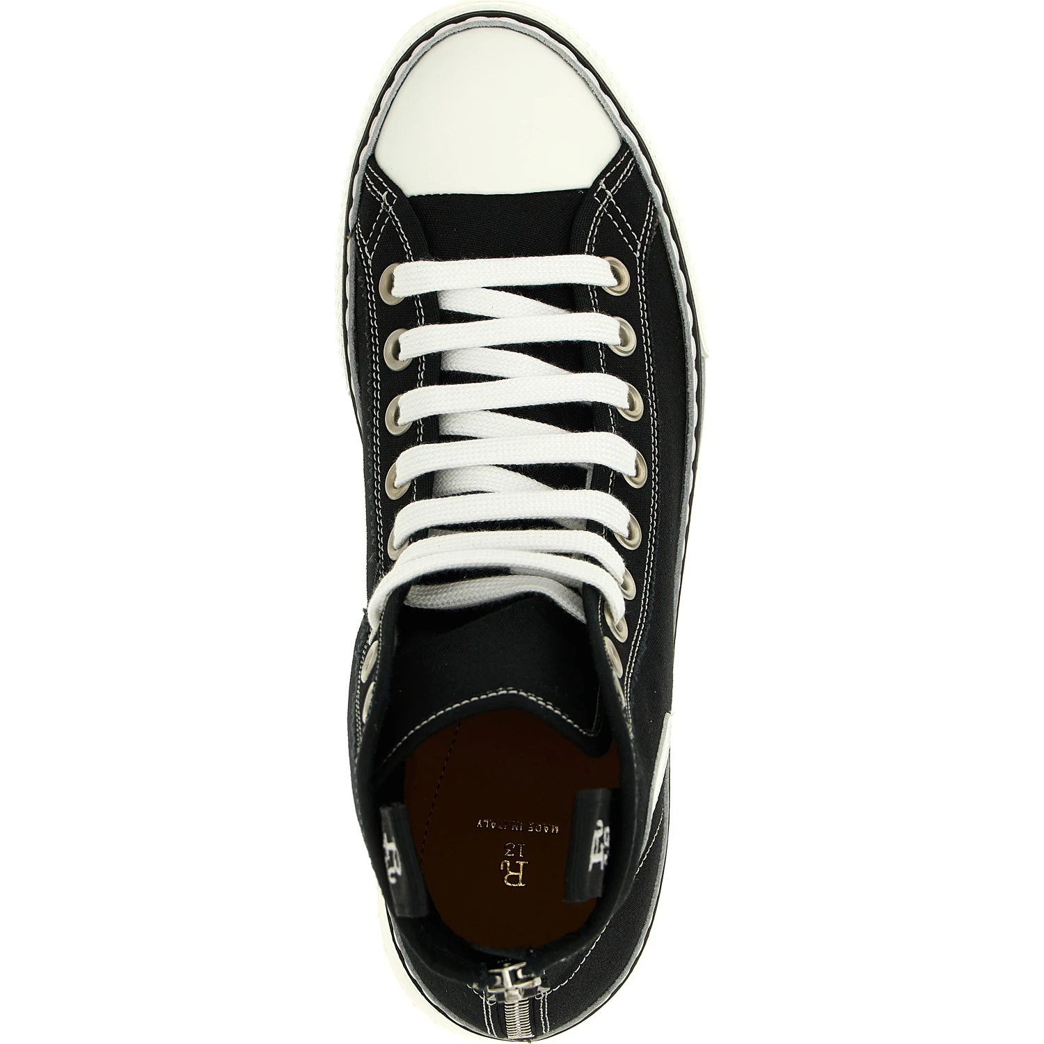Bicolor Cotton Platform Sneakers