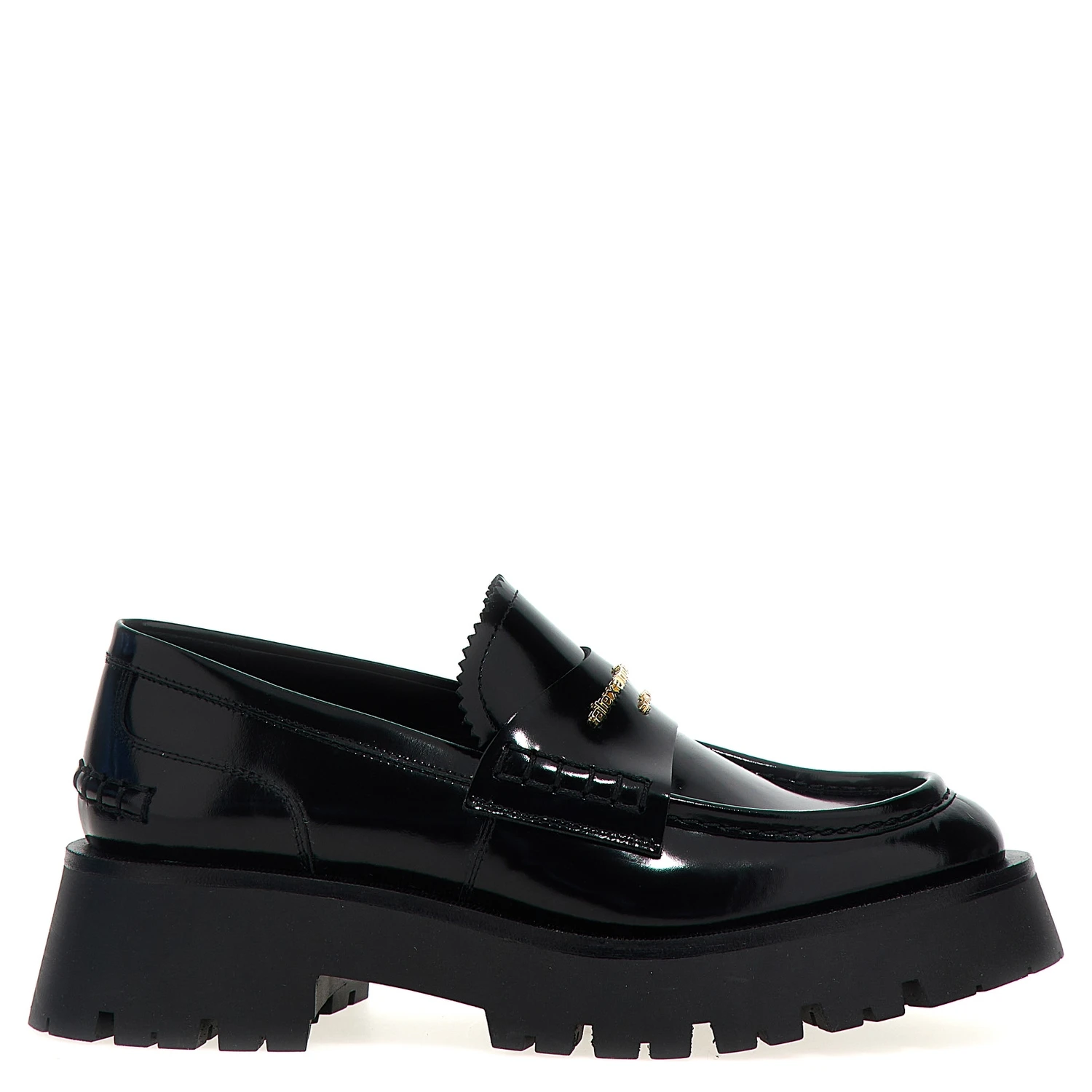 Black Cowhide Slip-On Loafers