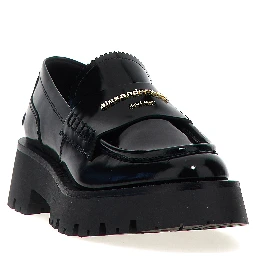 Black Cowhide Slip-On Loafers