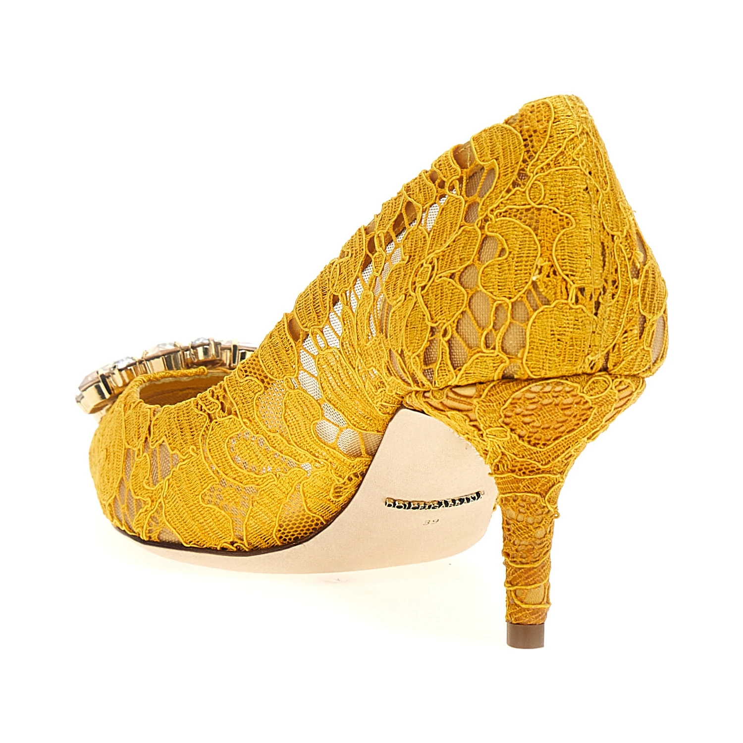 Bicolor Viscose Mid Heel Pumps