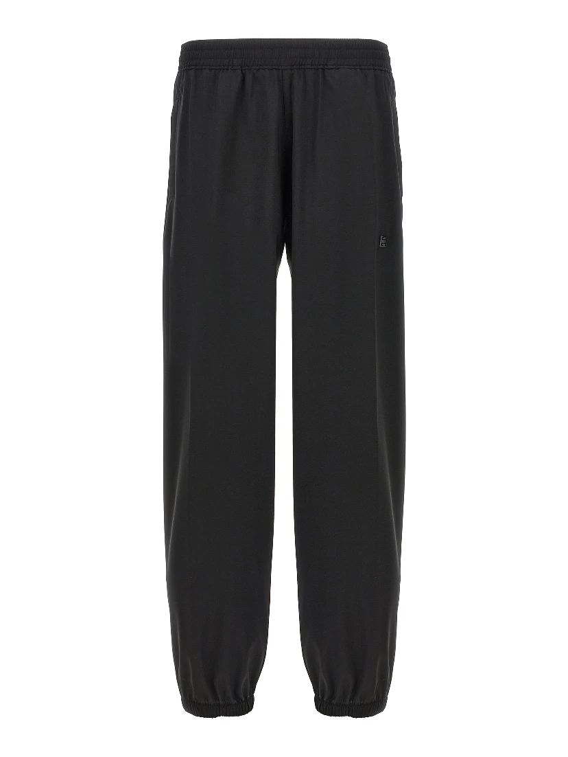 Black Virgin Wool Casual Pants