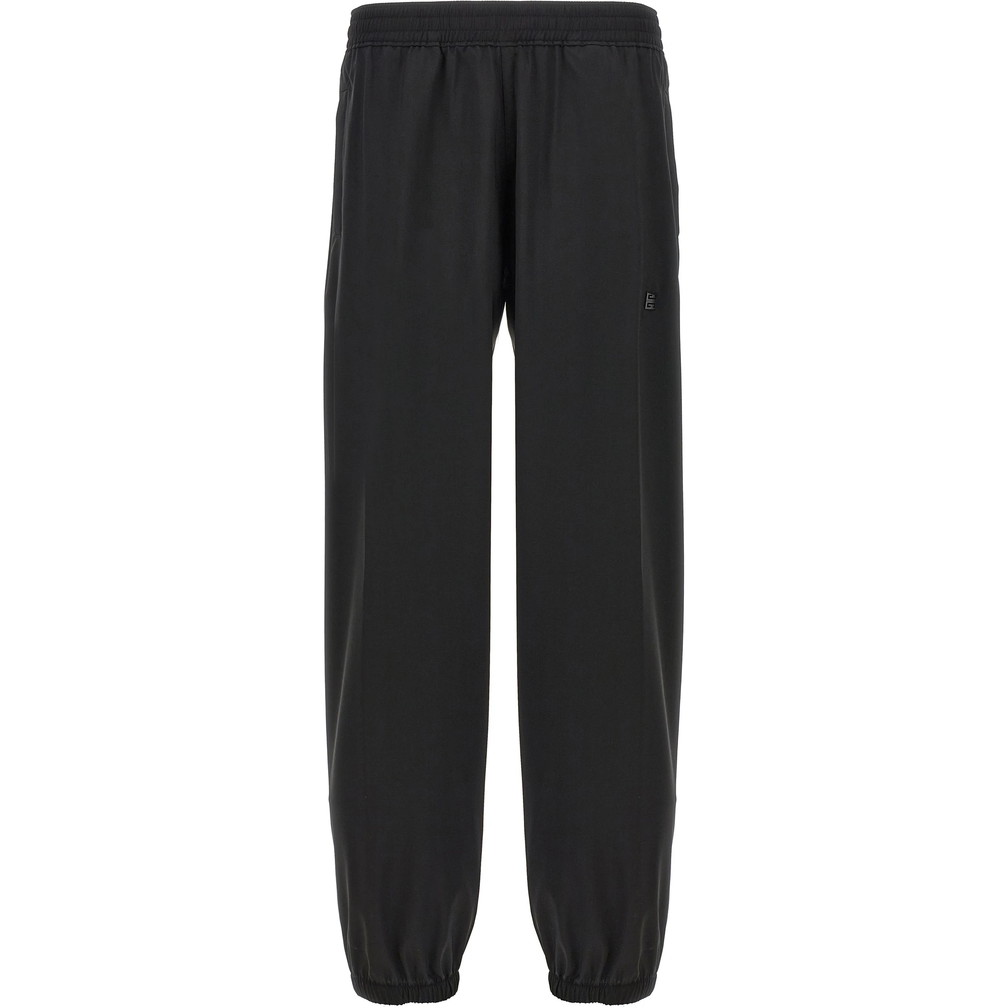 Black Virgin Wool Casual Pants
