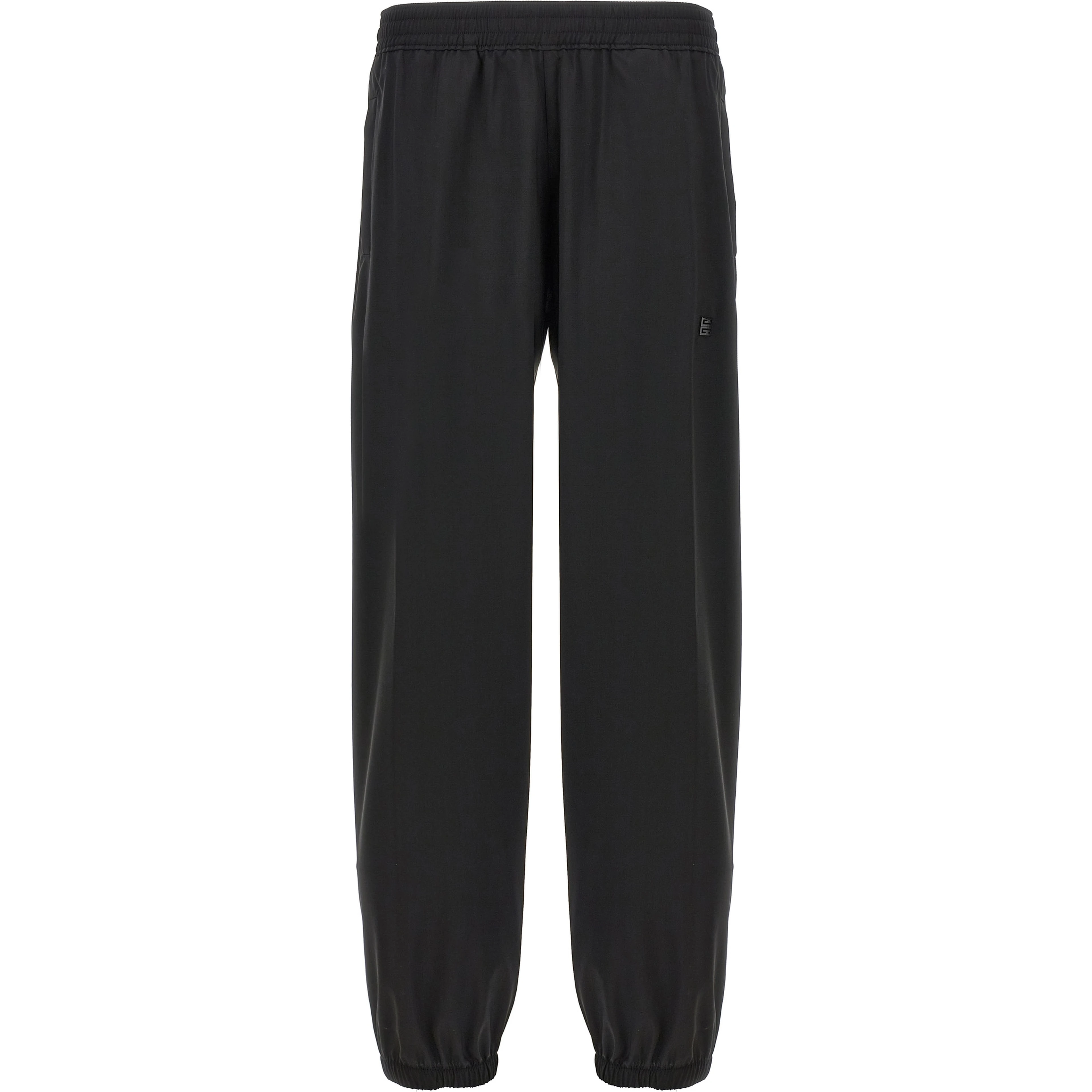 Black Virgin Wool Casual Pants