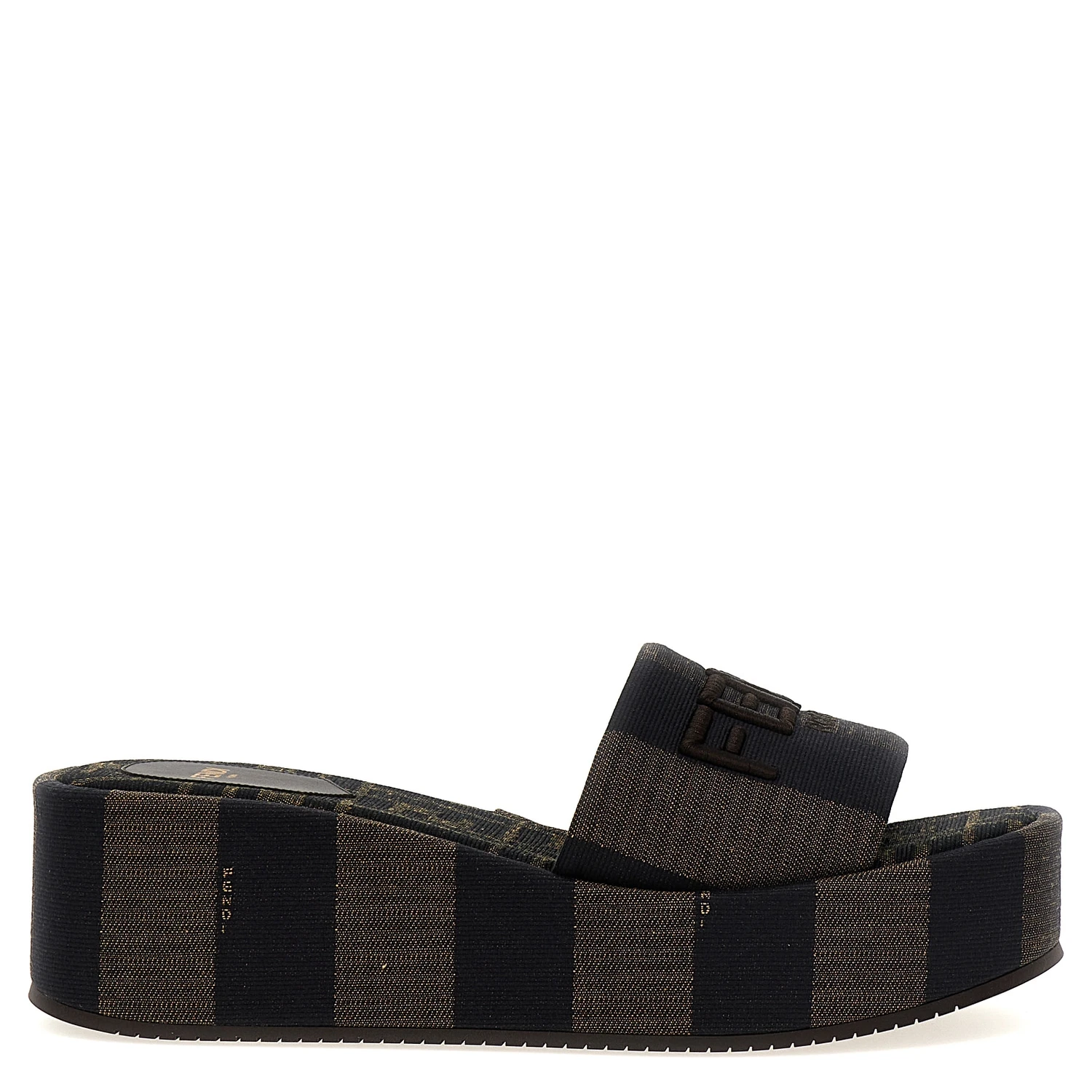 Brown Cotton Slides
