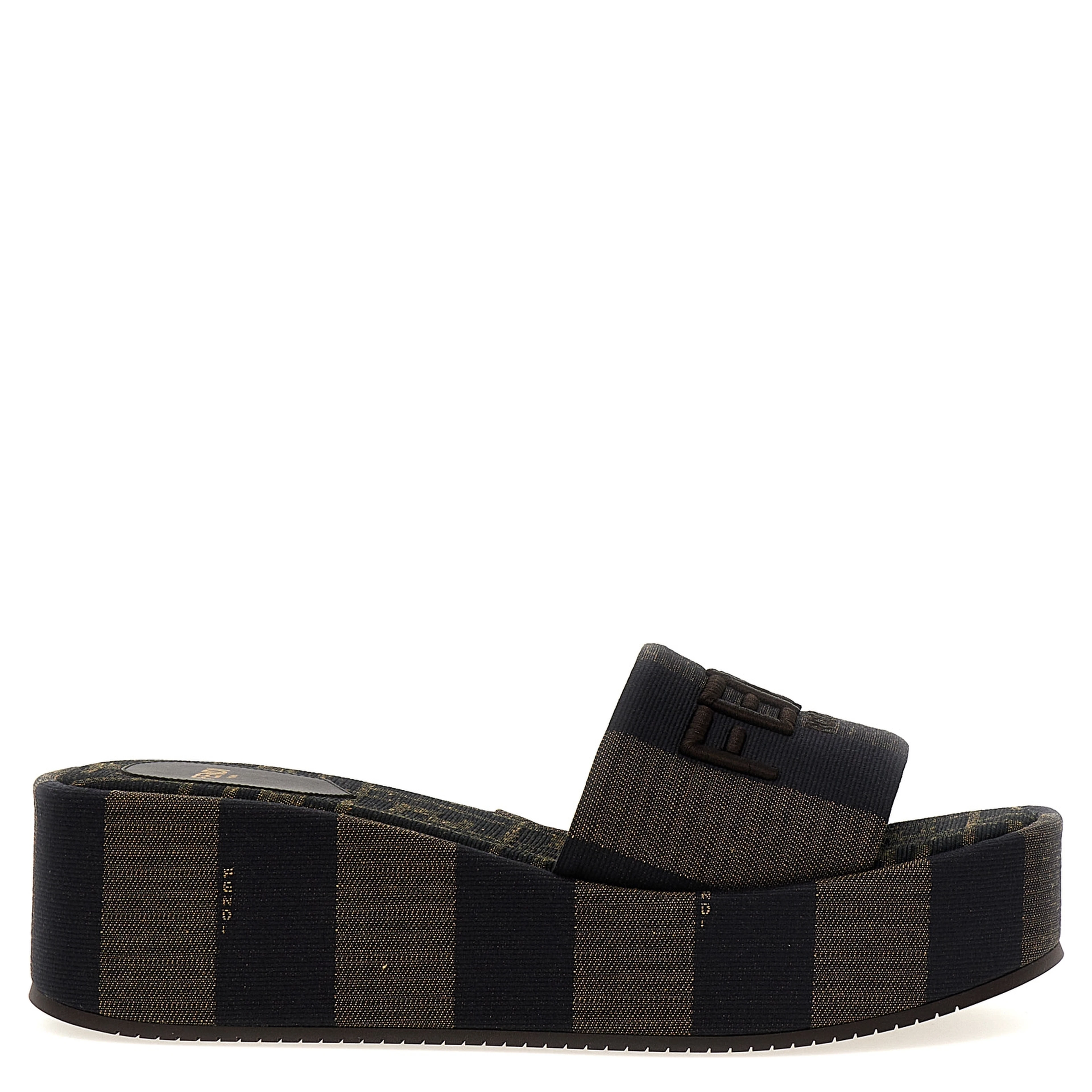 Brown Cotton Slides