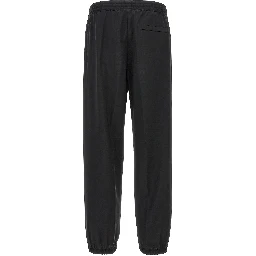 Black Virgin Wool Casual Pants