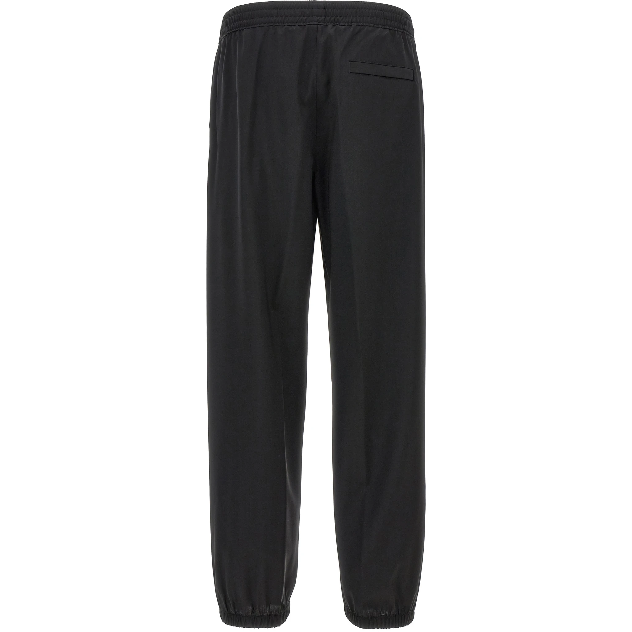 Black Virgin Wool Casual Pants