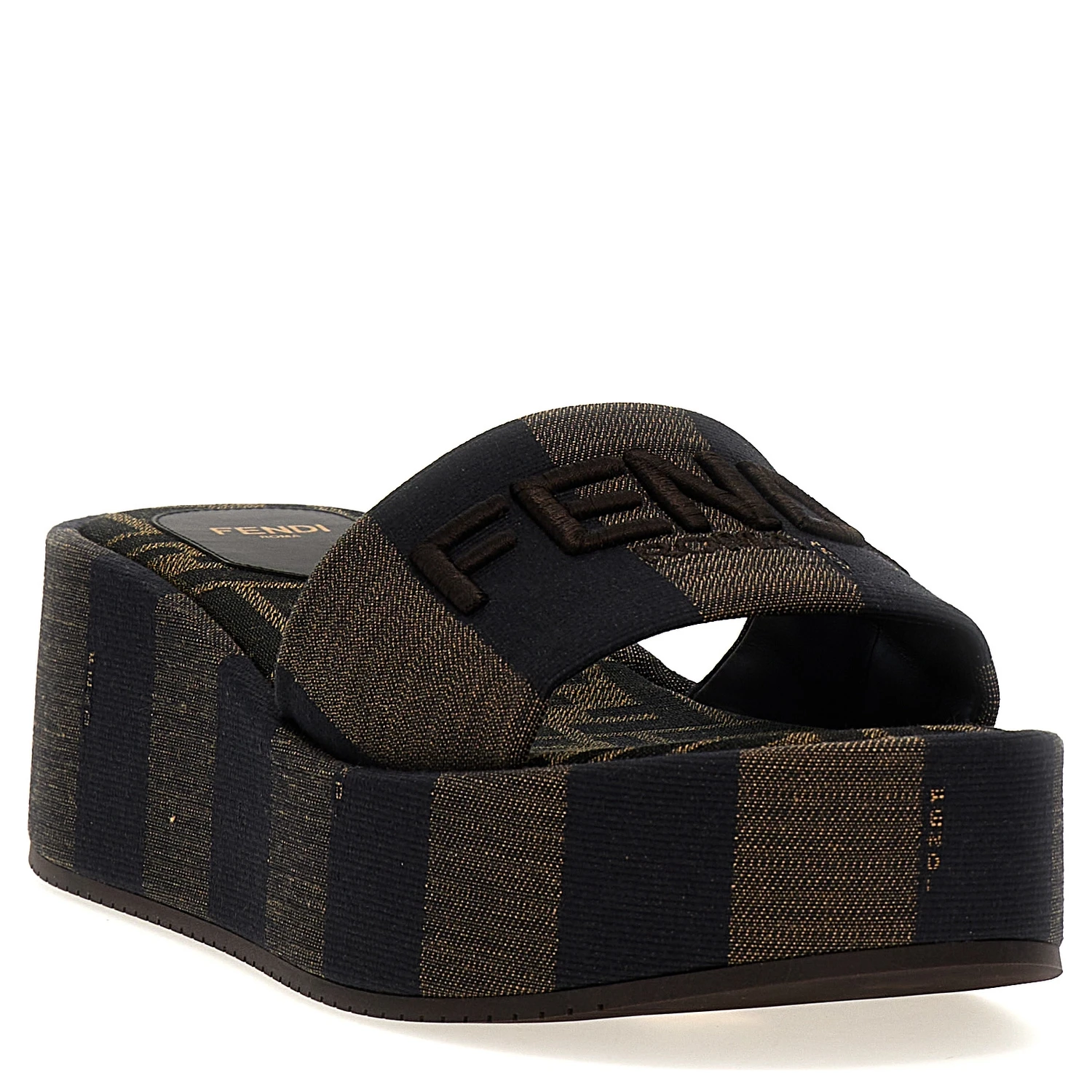 Brown Cotton Slides