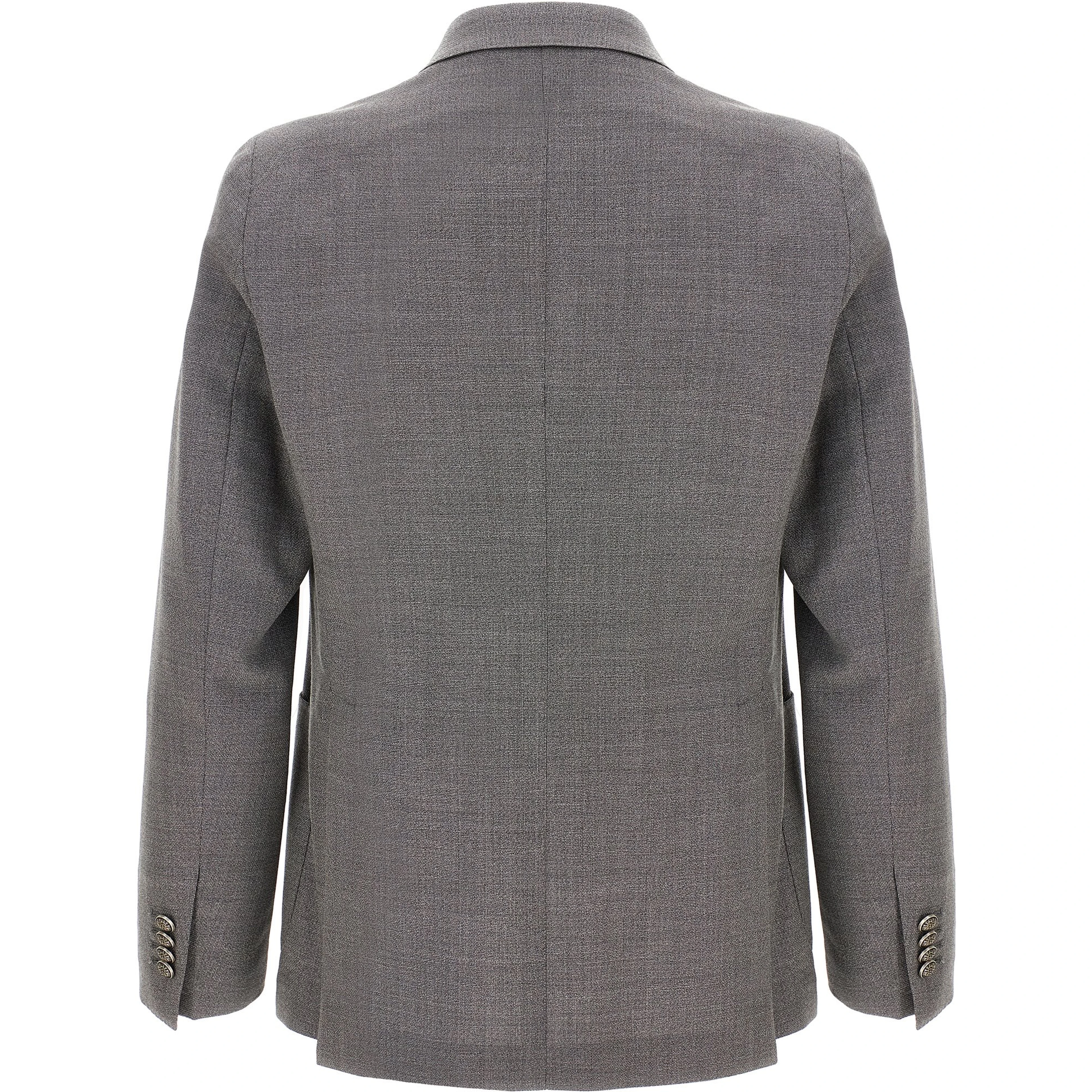 Gray Virgin Wool Blazer