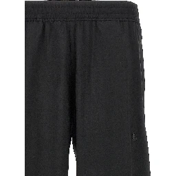 Black Virgin Wool Casual Pants