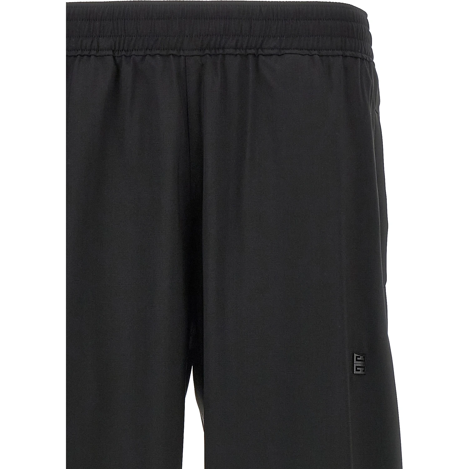 Black Virgin Wool Casual Pants