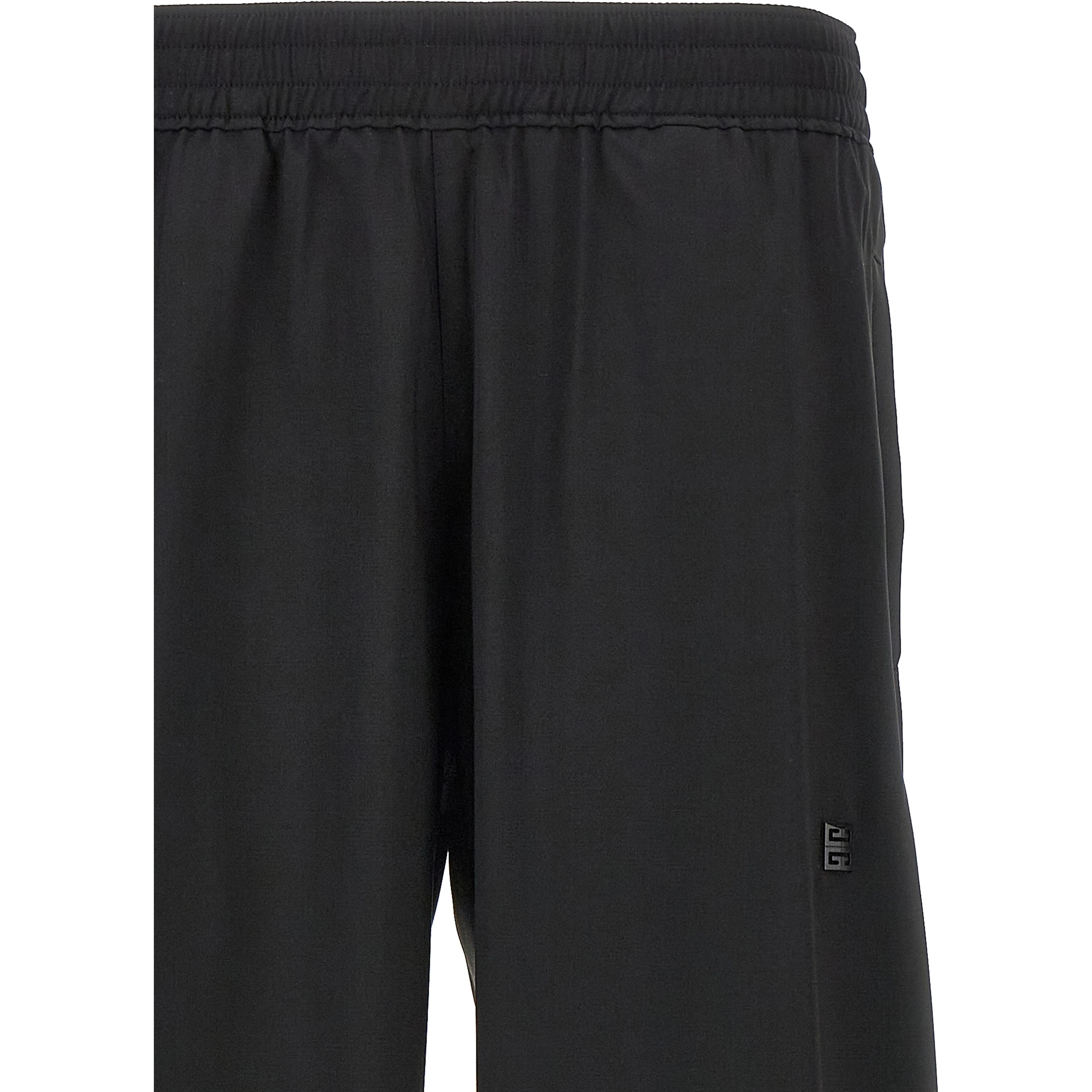 Black Virgin Wool Casual Pants