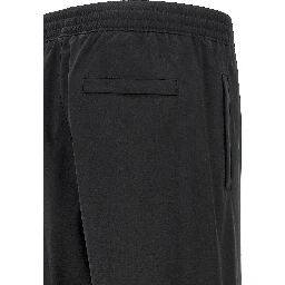 Black Virgin Wool Casual Pants