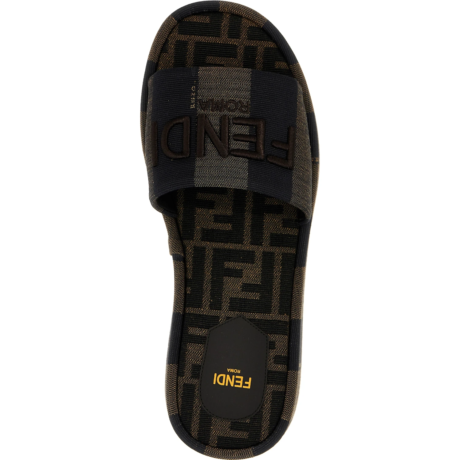 Brown Cotton Slides