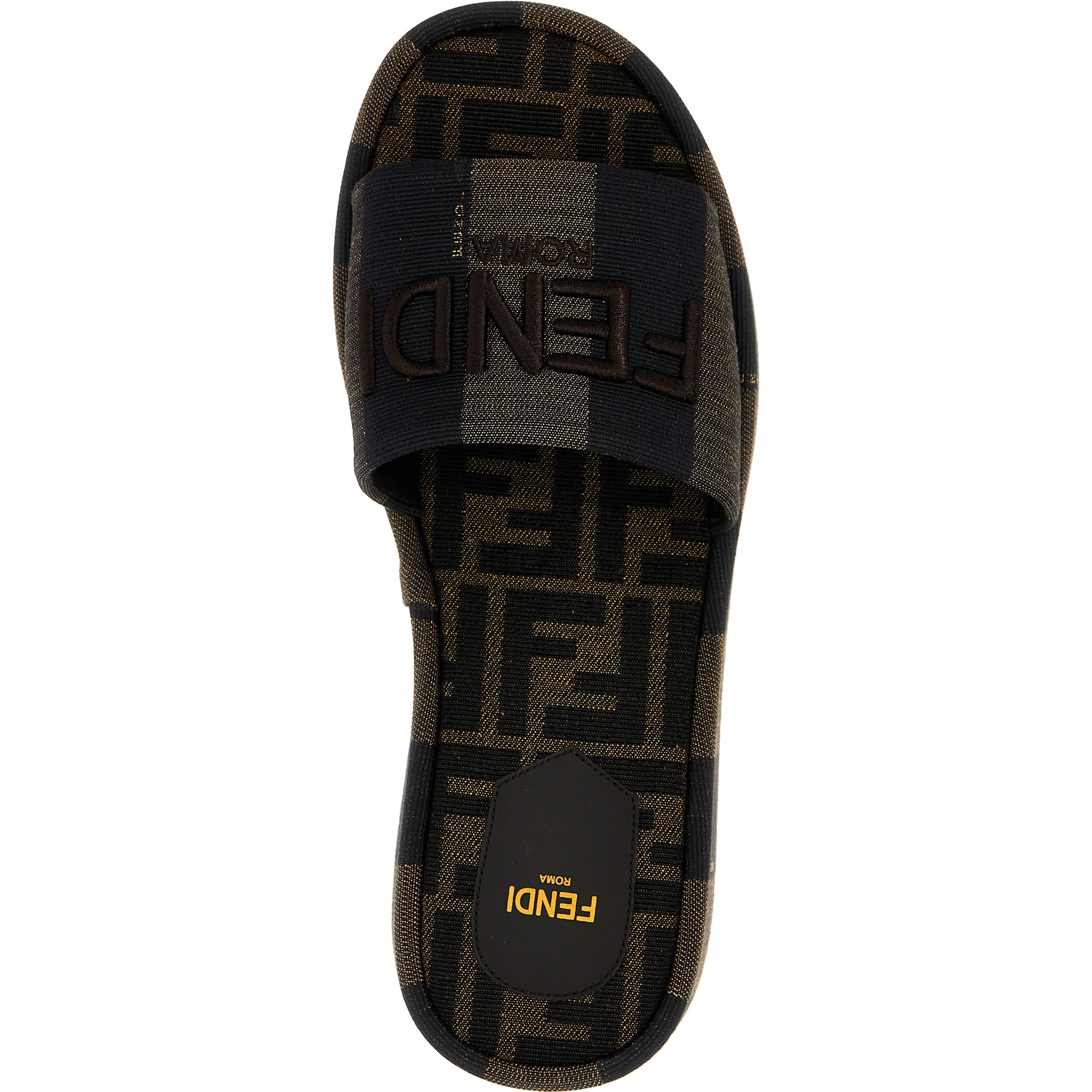 Brown Cotton Slides