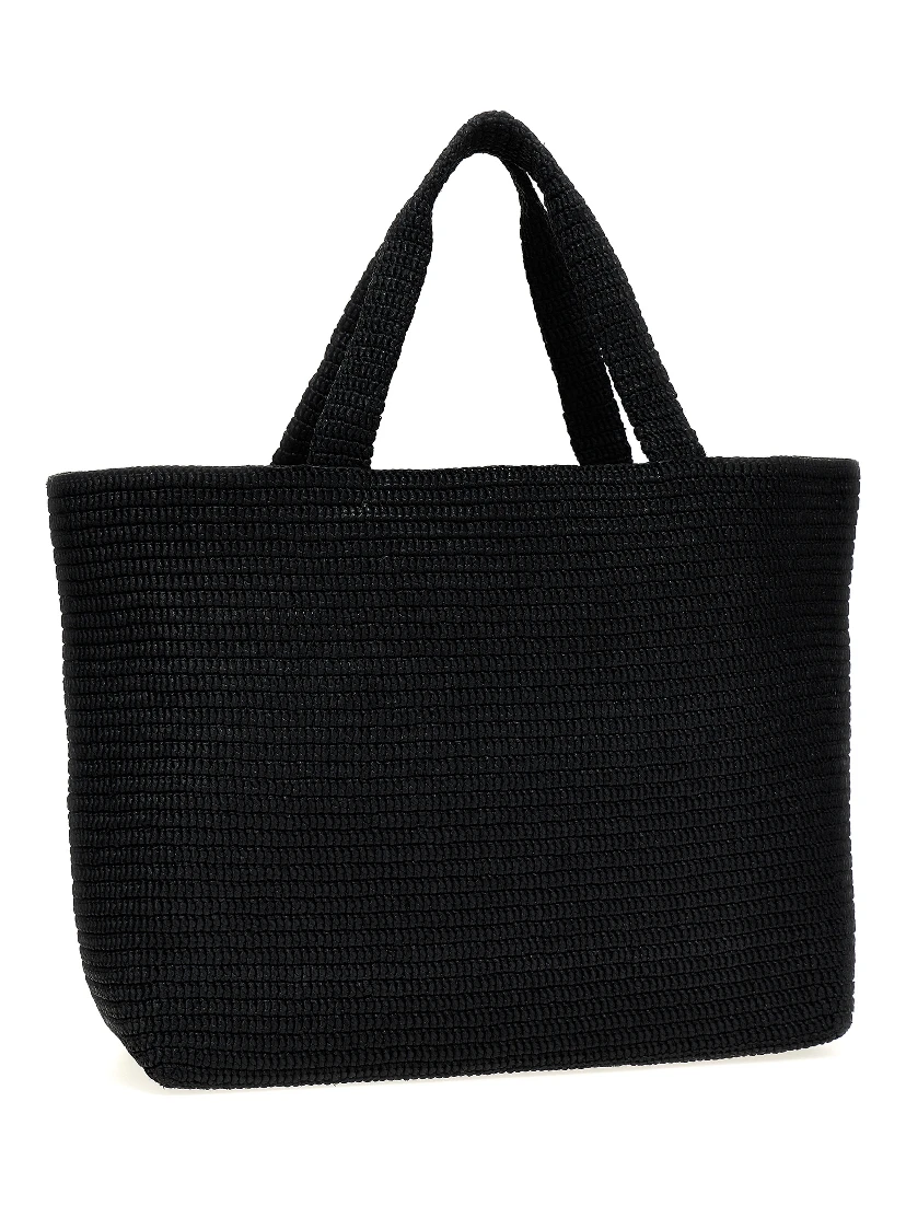 Black Viscose Tote Bag