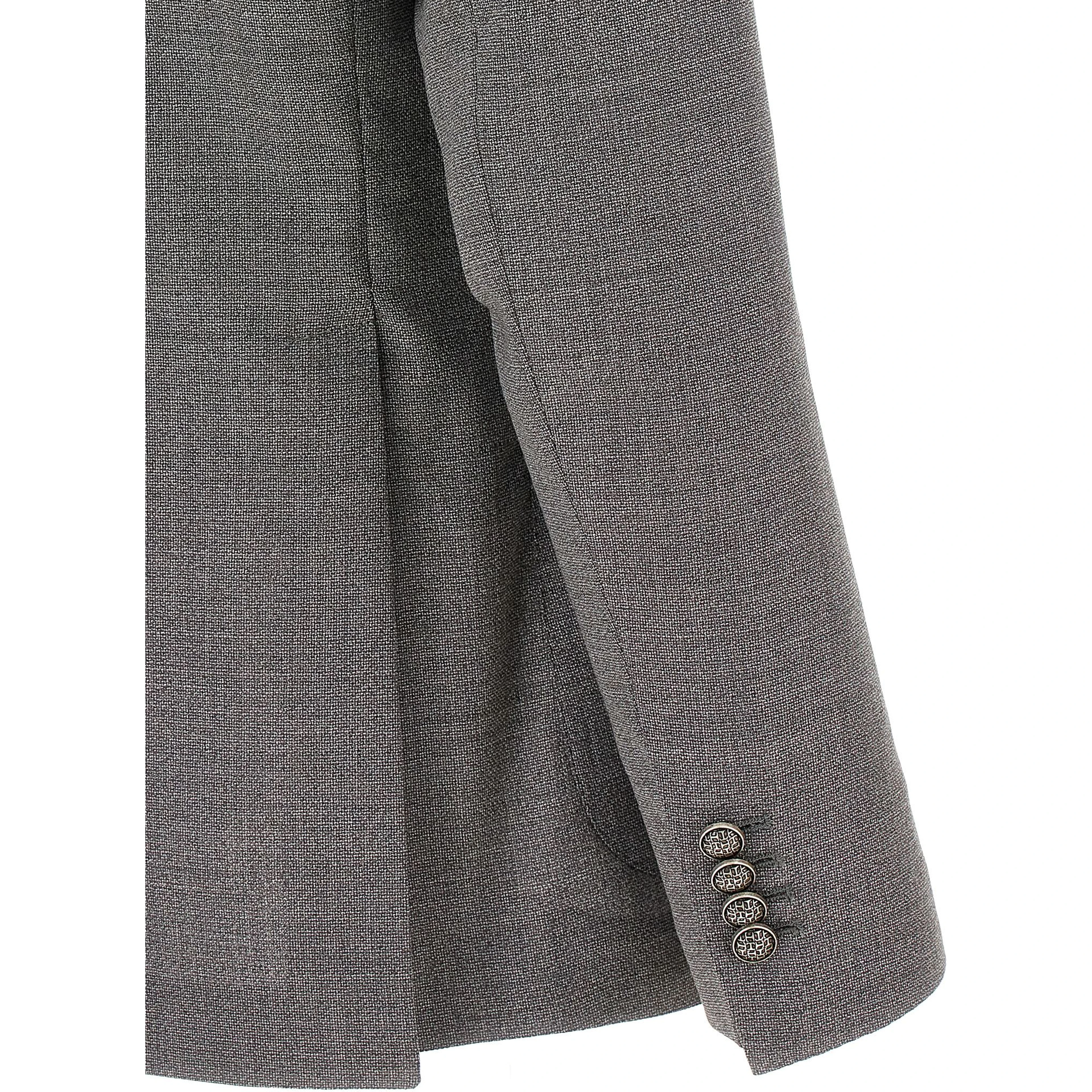 Gray Virgin Wool Blazer