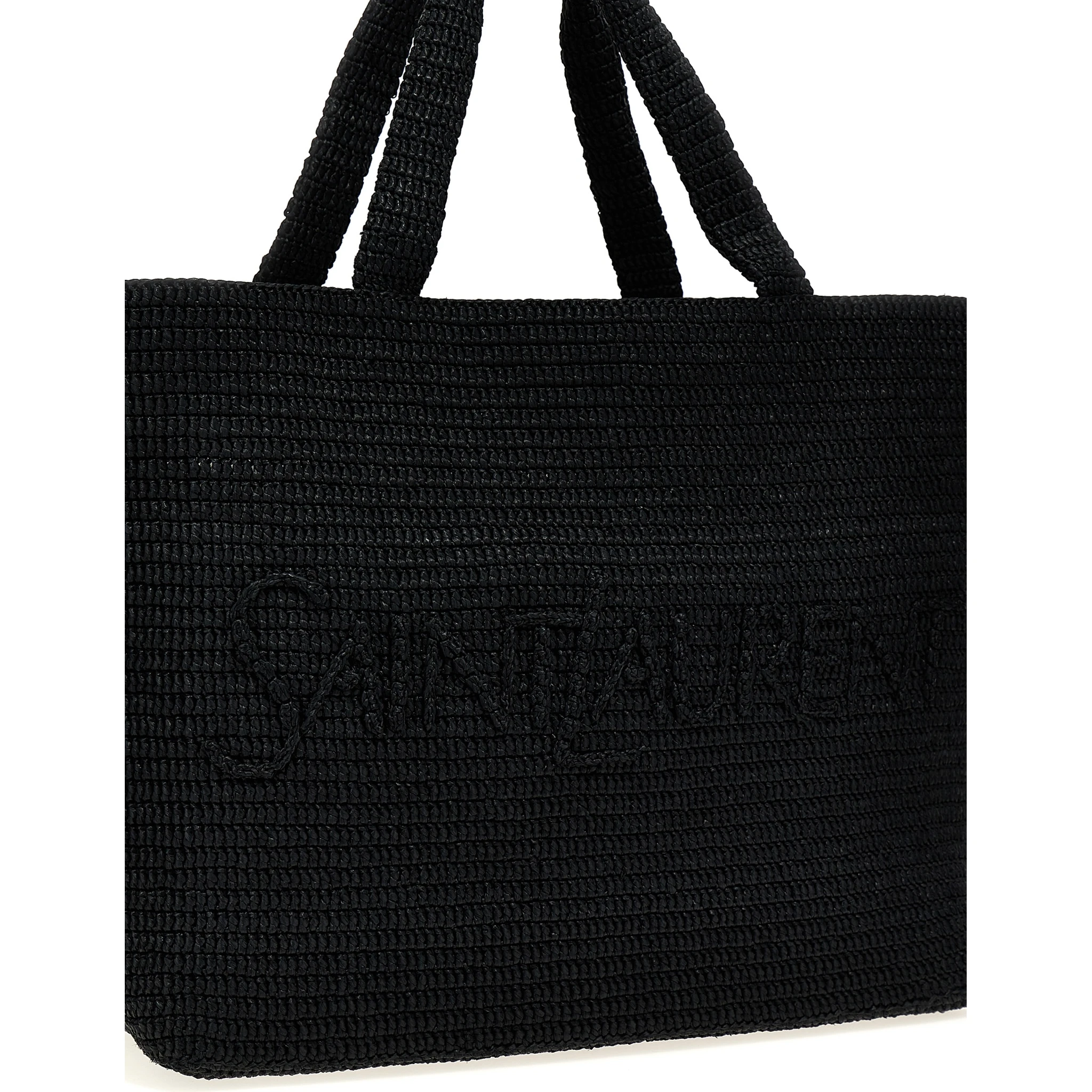 Black Viscose Tote Bag