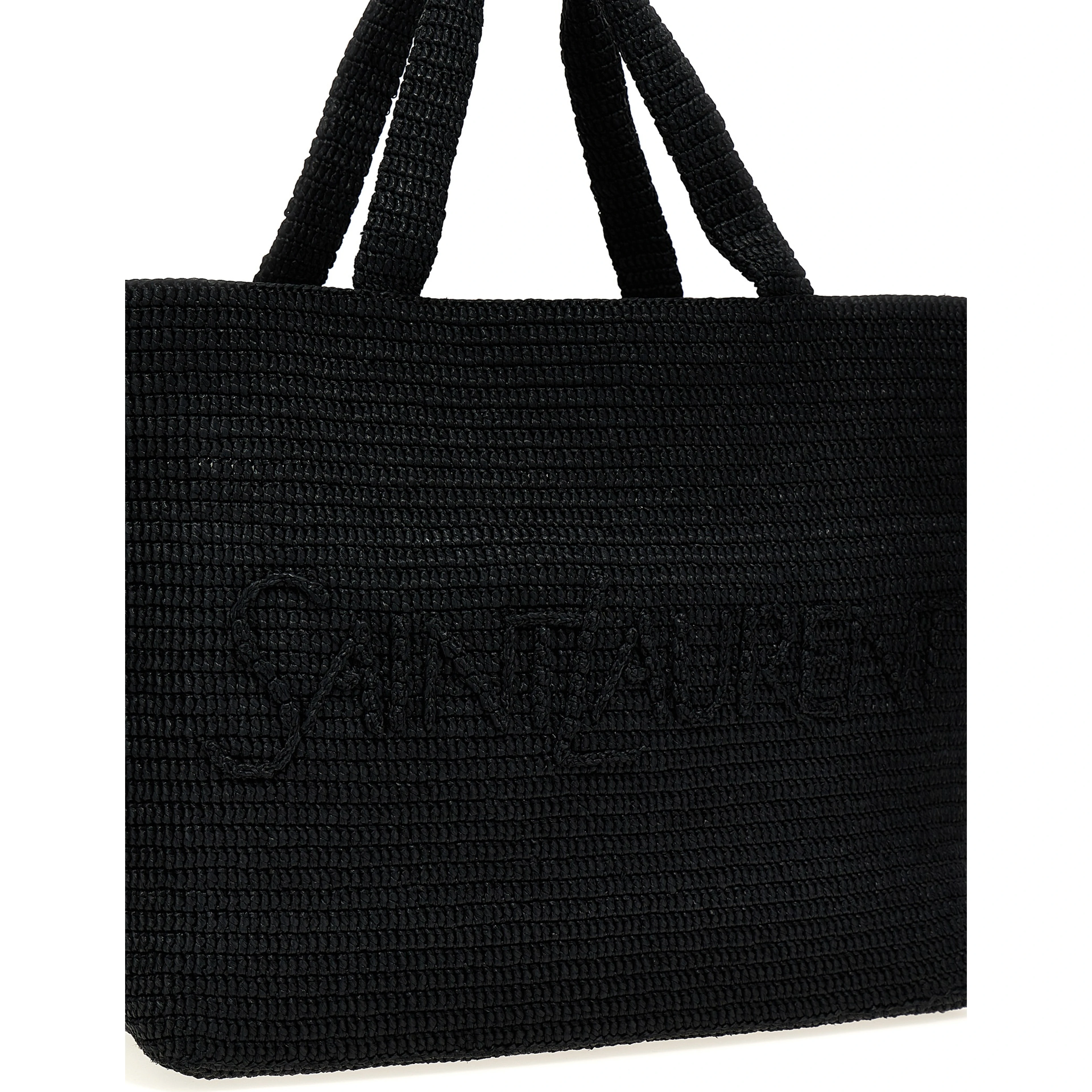 Black Viscose Tote Bag