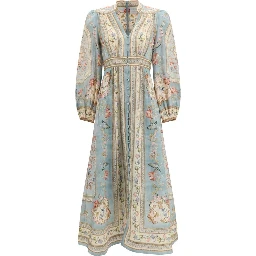 Multicolor Linen Casual Dress