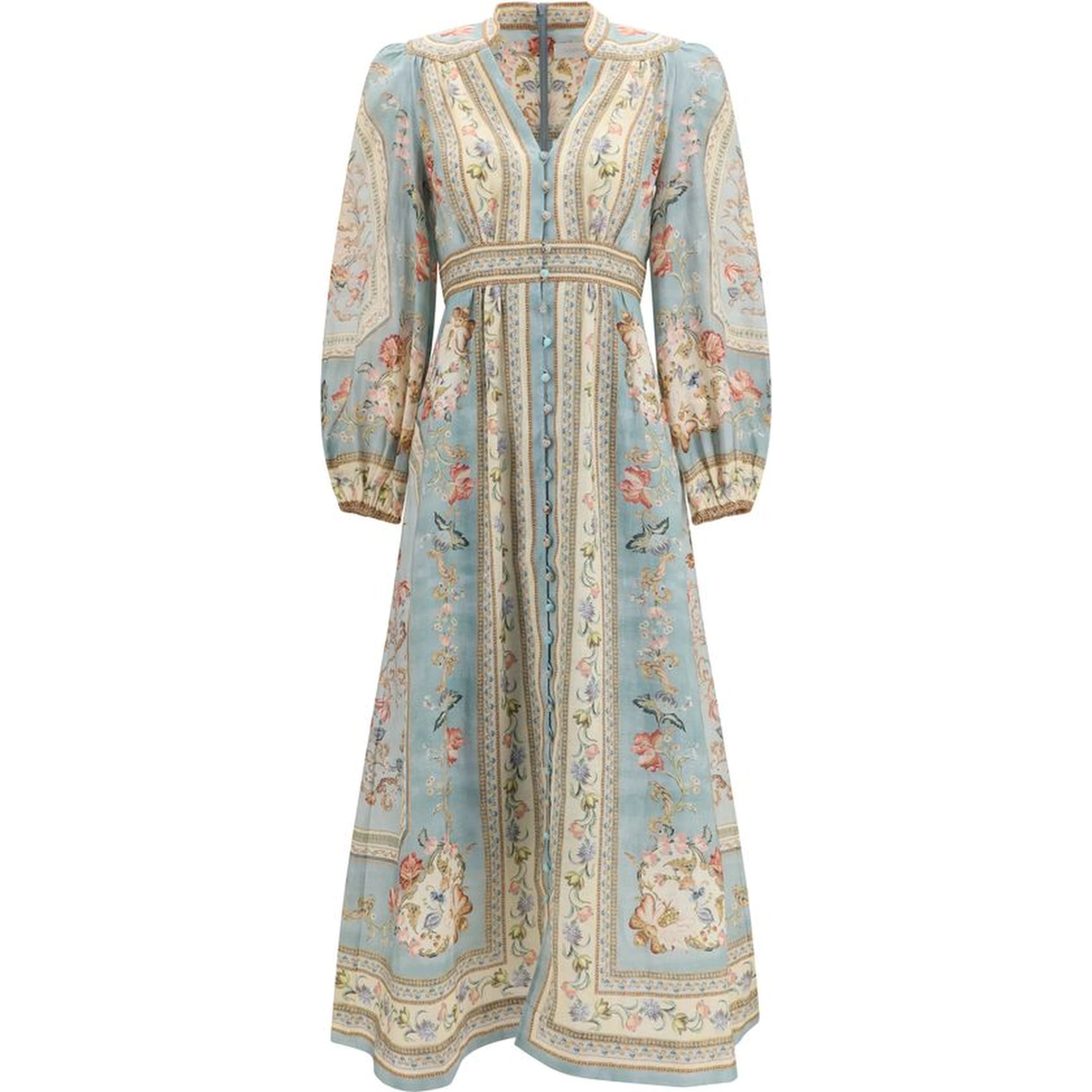 Multicolor Linen Casual Dress