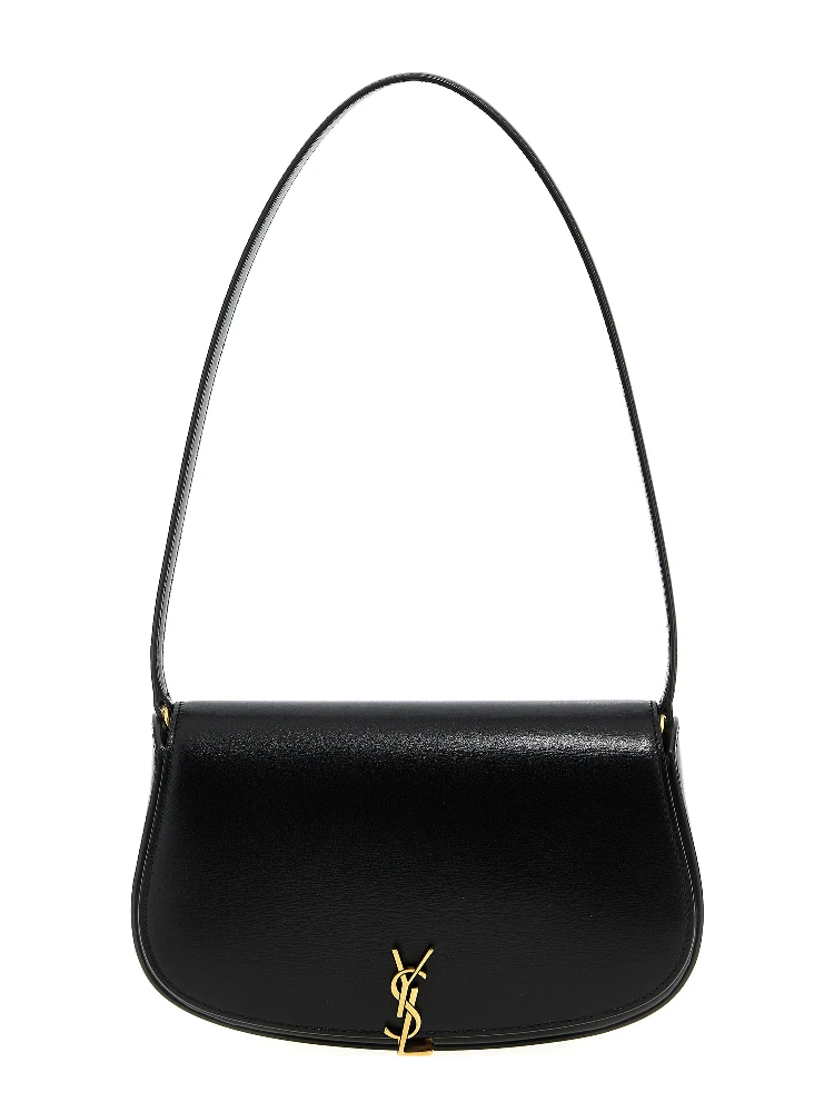 Black Calfskin Shoulder Bag