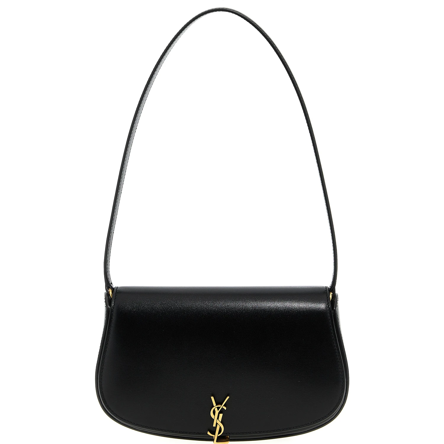 Black Calfskin Shoulder Bag