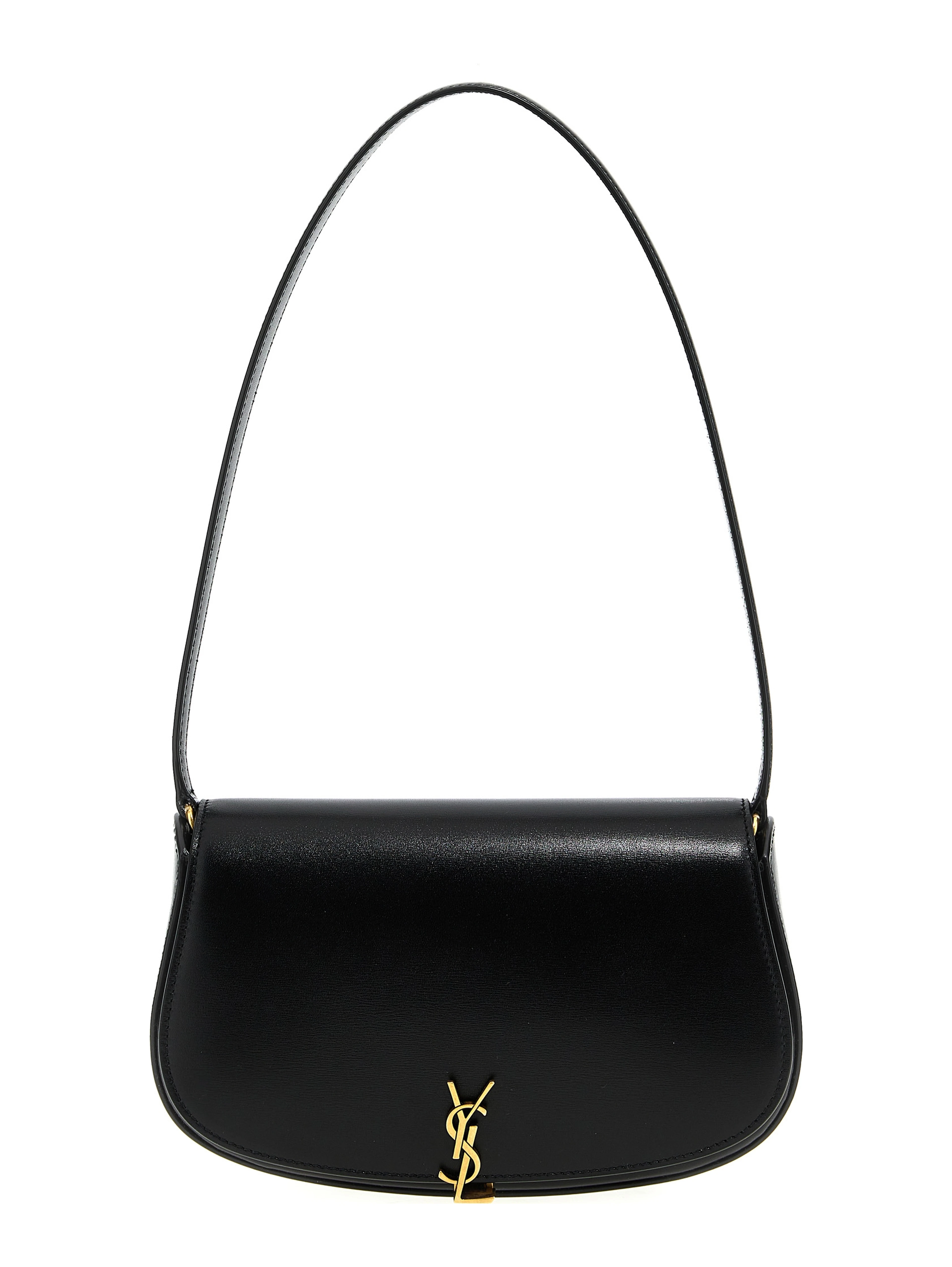 Black Calfskin Shoulder Bag